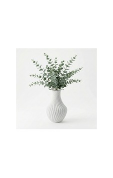 Beyaz Mermer Dokulu Spiral Tasarım Dekoratif Vazo Ve Saksı - Modern 3d Baskı 20x13 Cm Mermer Beyaz Mermer Dokulu Spiral Tasarım Dekoratif Vazo Ve Saksı - Modern 3d Baskı 20x13 Cm Mermer