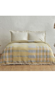 Karaca Home Striped %100 Pamuk Çift Kişilik Müslin Pike Mavi Açık Indigo Karaca Home Striped %100 Pamuk Çift Kişilik Müslin Pike Mavi Açık Indigo