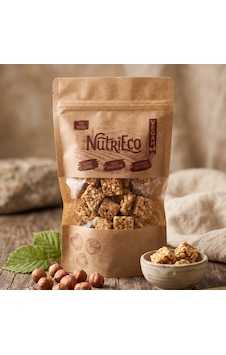 Nutrieco Fındık Krokan Doğal Pancar Şekeri İle Karamelize, Çıtır Atıştırmalık 400gr 400G