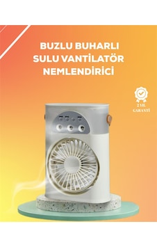 Mini Klima Fan Usb'li, 7 Renk Gece Işığı, 3'ü 1 Arada Fonksiyon Tkdytgstcı5jz8foıep