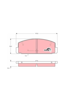 Mazda 323 626 Arka Fren Balatası 1989-1997 Mazda 323 626 Arka Fren Balatası 1989-1997