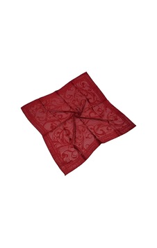 Mim Eşarp Mısırlı Eşarpları Devore Etnik Desenli Eşarp Bordo