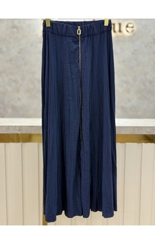 Sentez Sz-5490-l Lacivert Renk Fermuarlı Kırıştırma Etek Çok Renkli Sentez Sz-5490-l Lacivert Renk Fermuarlı Kırıştırma Etek Çok Renkli