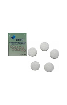 Nimo Nebulizatör Cihazı Yedek Hava Filtresi 10 lu 1 Kutu Nimo Nebulizatör Cihazı Yedek Hava Filtresi 10 lu 1 Kutu