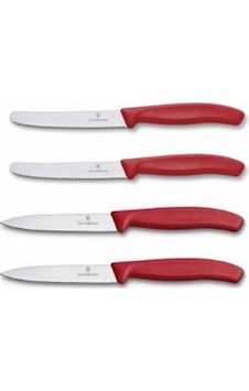Victorinox 4 Lü Soyma Bıçak Seti Kırmızı