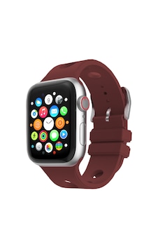 Apple Watch 10 42mm Uyumlu Kordon Delikli Tasarım Silikon Mürdüm Apple Watch 10 42mm Uyumlu Kordon Delikli Tasarım Silikon Mürdüm