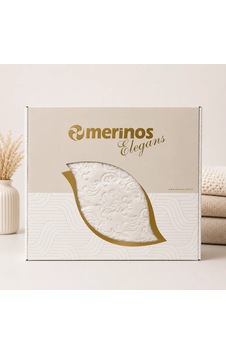 Merinos Elegans Çift Kişilik Battaniye Ekru Merinos Elegans Çift Kişilik Battaniye Ekru