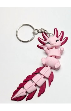 3d Baskı Hareketli Aksolotl Anahtarlık Eklemli Pembe Aksolotl Figürü Çok Renkli 3d Baskı Hareketli Aksolotl Anahtarlık Eklemli Pembe Aksolotl Figürü Çok Renkli