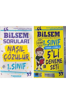 Zeki Çocuk 1. Sınıf Bilsem Soruları Nasıl Çözülür Ve Deneme Seti 2 Kitap Zeki Çocuk 1. Sınıf Bilsem Soruları Nasıl Çözülür Ve Deneme Seti 2 Kitap
