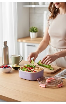 Vagonlife Bento 600ml Paslanmaz Çelik Sefer Tası - Mor
