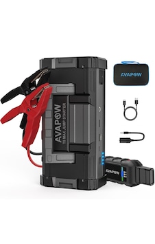 Avapow A68 32000mAh 6000A Zorla Çalıştırma İşlevli (2V'den Düşük Aküyü Çalıştıran) Jump Starter Taşınabilir Akü Takviye Kiti (Powerbank-Çift USB Portu + LED Işık) Avapow A68 32000mAh 6000A Zorla Çalıştırma İşlevli (2V'den Düşük Aküyü Çalıştıran) Jump Starter Taşınabilir Akü Takviye Kiti (Powerbank-Çift USB Portu + LED Işık)