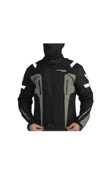 Venom Air Racing Siyah-Gri Motosiklet Ceketi