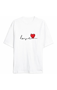 Dogutrend 14 Şubat Tişört Sevgililer Günü İçin Özel Tasarım Love Baskılı T-shirt - Beyaz Dogutrend 14 Şubat Tişört Sevgililer Günü İçin Özel Tasarım Love Baskılı T-shirt - Beyaz
