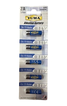 Yuma 27a Mn27 V27a V27ga 12 Volt Alkalin Pil 5 Li Paket Evimdeyokyok Yuma 27a Mn27 V27a V27ga 12 Volt Alkalin Pil 5 Li Paket Evimdeyokyok