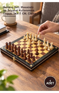1 Adet Ahşap Mıknatıslı Hazneli Satranç Takımı Satranç Seti, Masaüstü Ve Seyahat Kullanımına Uygun, 34x17 Cm, Chess 1 Adet Ahşap Mıknatıslı Hazneli Satranç Takımı Satranç Seti, Masaüstü Ve Seyahat Kullanımına Uygun, 34x17 Cm, Chess