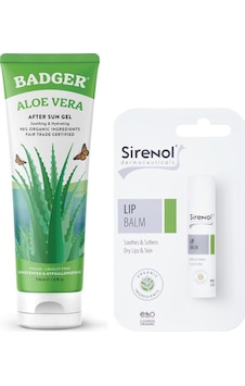 Badger Aloe Vera Jel 118 ML + Sirenol Organik Dudak Balmı 5 ML Badger Aloe Vera Jel 118 ML + Sirenol Organik Dudak Balmı 5 ML