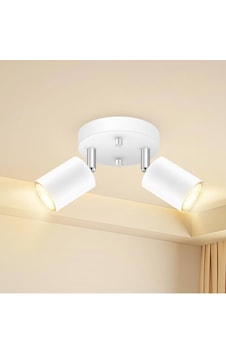 Rsylight Retro Beyaz Metal 2 Li Led Spot Tavan Plofyoner 180 Derece Hareketli Beyaz Ampullü Beyaz Rsylight Retro Beyaz Metal 2 Li Led Spot Tavan Plofyoner 180 Derece Hareketli Beyaz Ampullü Beyaz