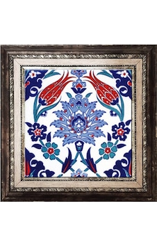 Armada Çini 20X20 Cm Ac 4 Iznik Lale Desen Kütahya Çini Pano Armada Çini 20X20 Cm Ac 4 Iznik Lale Desen Kütahya Çini Pano