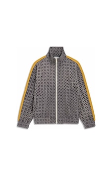 Amongst Few Şık La Veste Monogramme Kadife Spor Ceket - Yüksek Yaka Ve Ergonomik Tasarım Gri