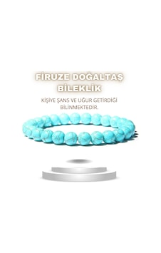 Firuze Doğal Taş Bileklik Şans 8 Mm Çok Renkli Firuze Doğal Taş Bileklik Şans 8 Mm Çok Renkli