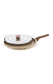 FMS D3006 Döküm Kapaklı Balık-Gözleme Tavası 34 cm Bej