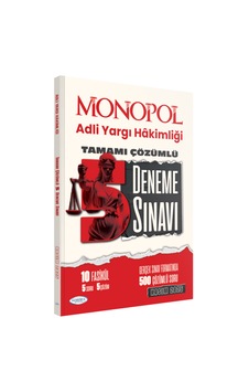2025 Adli Yargı Hakimliği Tamamı Çözümlü 5 Deneme Sınavı Monopol Yayınları 2025 Adli Yargı Hakimliği Tamamı Çözümlü 5 Deneme Sınavı Monopol Yayınları