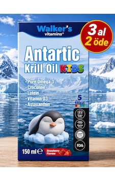 Walker's Vitamins Omega 3- Krill Oil Balık Yağı Omega 3 ,sitikolin Epa, Dha, İçeren Çocuk Şurubu