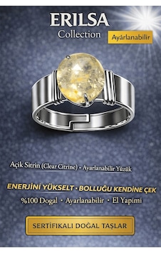 Erilsa Açık Şeffaf Sitrin Doğal Taş Ayarlanabilir Yüzük Çok Renkli Erilsa Açık Şeffaf Sitrin Doğal Taş Ayarlanabilir Yüzük Çok Renkli