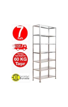 Açıkmağazam Galvanizraf 7 Katlı Çelik Galvaniz Raf Arşiv Depo Kiler Rafı Açıkmağazam Galvanizraf 7 Katlı Çelik Galvaniz Raf Arşiv Depo Kiler Rafı
