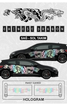 Çin Ejderhası Yan Gövde Kaplama Sticker Hologram - 864812253 Çin Ejderhası Yan Gövde Kaplama Sticker Hologram - 864812253