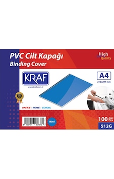 Kraf Cilt Kapağı A4 160 Mic. 100 Lü Mavi 512g Kraf Cilt Kapağı A4 160 Mic. 100 Lü Mavi 512g