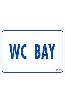 Wc Uyarı Levhası 17,5x25 Kod:1783 Açık Gri Wc Uyarı Levhası 17,5x25 Kod:1783 Açık Gri