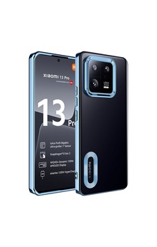 Xiaomi Mi 13 Pro Kılıf Kamera Korumalı Logo Gösteren Zore Omega Kapak Mavi Xiaomi Mi 13 Pro Kılıf Kamera Korumalı Logo Gösteren Zore Omega Kapak Mavi