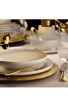 Aryıldız Bone Porselen Gold 6 Kişilik 24 Parça Yemek Takımı