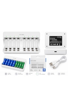8 Yuvalı Aa/aaa Ni-mh Pil Şarj Cihazı Usb Type-c 8 Yuvalı Aa/aaa Ni-mh Pil Şarj Cihazı Usb Type-c