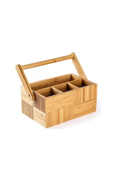 Tantitoni Bambu Tutacaklı Çatal Kaşık Bıçak Kutusu 27x16.5cm Ahşap Tantitoni Bambu Tutacaklı Çatal Kaşık Bıçak Kutusu 27x16.5cm Ahşap