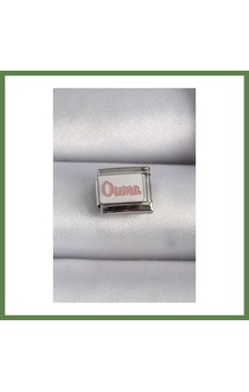 Bezos 316l Çelik Gümüş Renk Beyaz Pembe Ouma İşlemeli Nomination Charm Hb006 Bezos 316l Çelik Gümüş Renk Beyaz Pembe Ouma İşlemeli Nomination Charm Hb006