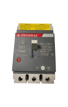 Federal F31 160A Ayar Sahalı Kompakt Şalter Federal F31 160A Ayar Sahalı Kompakt Şalter