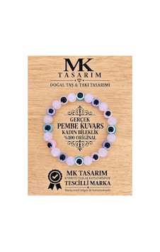 Gerçek Pembe Kuvars Bileklik Mk.7000.881- Rahatlık-dinginlik-enerji- Stres Bilekliği Çok Renkli Gerçek Pembe Kuvars Bileklik Mk.7000.881- Rahatlık-dinginlik-enerji- Stres Bilekliği Çok Renkli