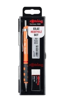 Rotring Tikky Versatil Kalem 0.7 MM Neon Turuncu Okul Seti + Silgi + Uç