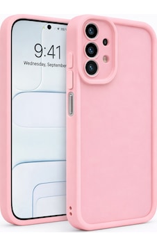 Samsung Galaxy A23 4g Ve A23 5g Uyumlu Kamera Çıkıntılı Mat Silikon Telefon Kılıfı Pembe