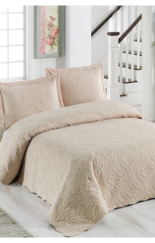 Ivy Cappuccino Çift Kişilik Microfiber Kapitone Yatak Örtüsü