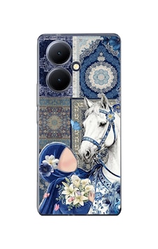 Vivo V29 Lite 5g Uyumlu Geleneksel Motifli Beyaz At Baskılı Silikon Kılıf Renkli Vivo V29 Lite 5g Uyumlu Geleneksel Motifli Beyaz At Baskılı Silikon Kılıf Renkli