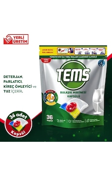 Tems Bulaşık Makinesi Deterjanı 36 Tablet Tems Bulaşık Makinesi Deterjanı 36 Tablet