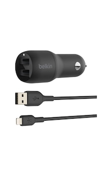 Belkin 24W Hızlı Araç Şarj Cihazı 2 Port - USB A+ Lightning Belkin 24W Hızlı Araç Şarj Cihazı 2 Port - USB A+ Lightning