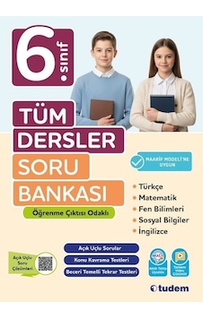 Tudem 6. Sınıf Tüm Dersler Soru Bankası Tudem Yayınları Tudem 6. Sınıf Tüm Dersler Soru Bankası Tudem Yayınları