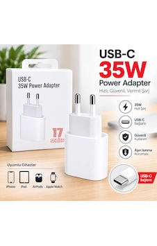 35w Typc-e Hızlı Şarj Adaptörü 1-Beyaz 35w Typc-e Hızlı Şarj Adaptörü 1-Beyaz