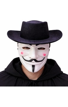 Vendetta Maske Ve Şapka Seti Anonim Stil Parti Maskesi " Vendetta Maske Ve Şapka Seti Anonim Stil Parti Maskesi "