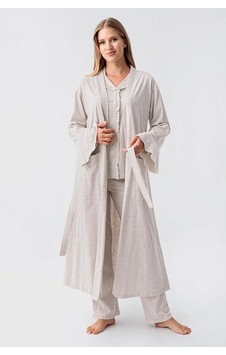 Artış Collection Artış 23112 Lohusa Pijama Takımı Bej