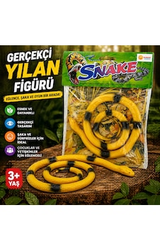 Oyuncak Gerçekçi Yılan Figürü Esnek Şaka Ve Eğlence Oyuncağı - Sarı